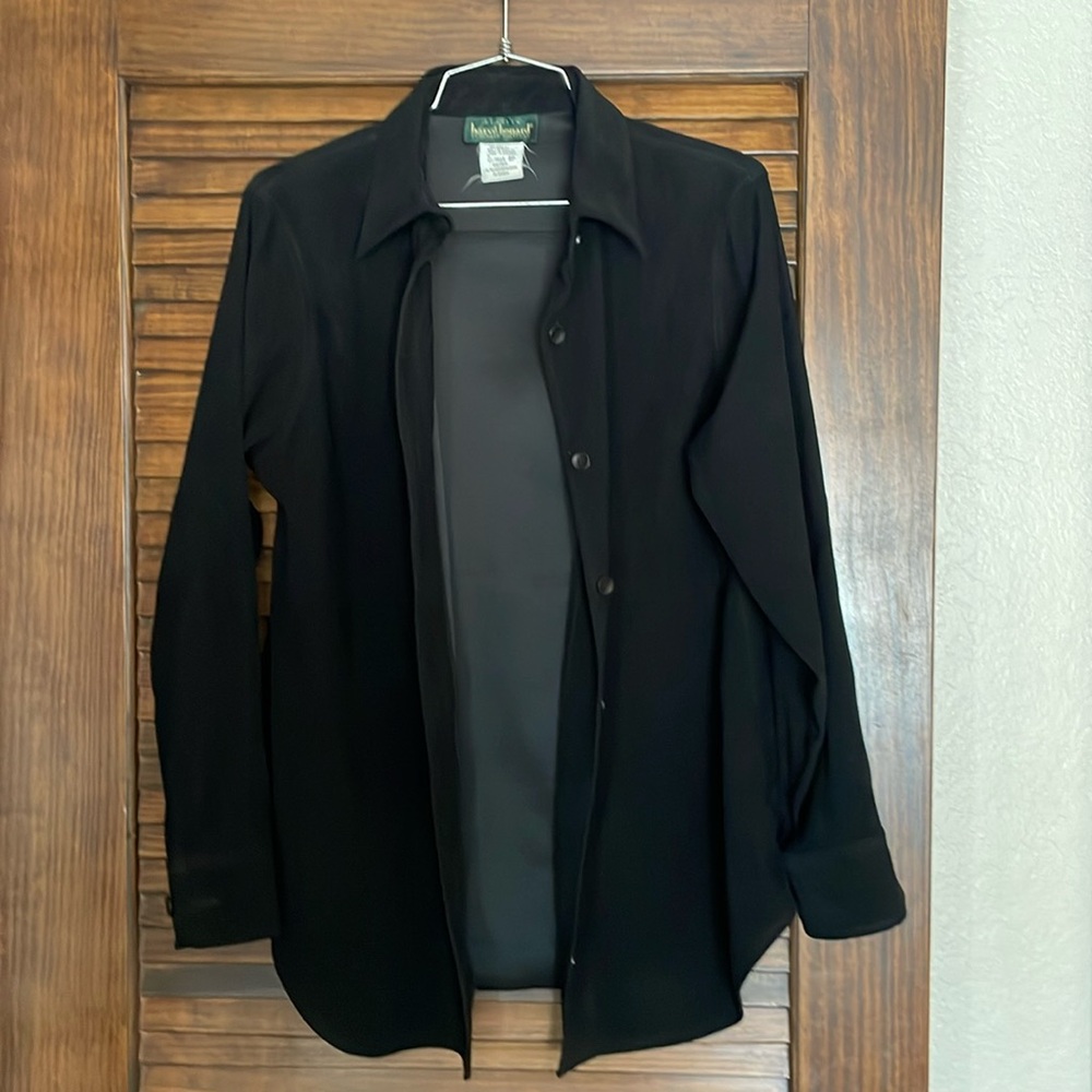 harvé bernard blazer button up shirt Size 8 petite beautiful versitile